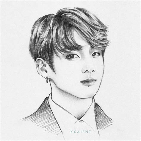 Jeon Jungkook Fanart | Drawing | Sketch | Traditional Art | Sketches ...