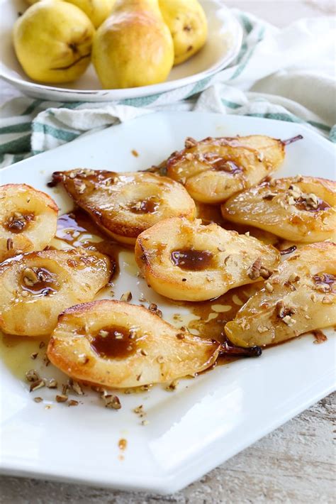 Simple Baked Pears with Maple Syrup - Happy Healthy Mama