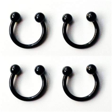 Black Septum Ring Nose Ring Septum jewelry Septum piercing | Etsy