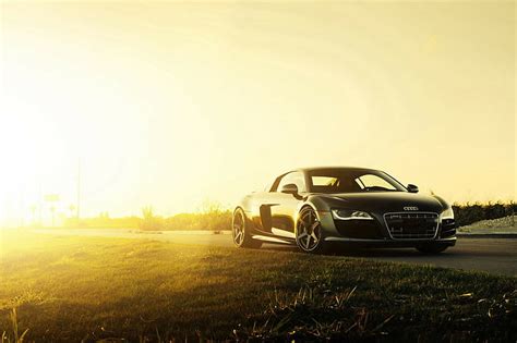 HD wallpaper: Audi, R8, V10, Side view, Black, mode of transportation ...