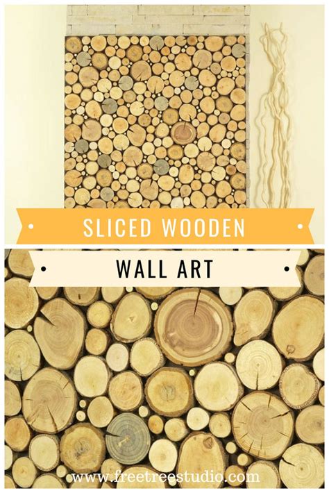 Modern wall art tree slices wall panel sliced wood art | Etsy