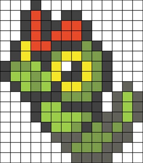 Caterpie Perler Bead Pattern | Bead Sprites | Characters Fuse Bead Patterns