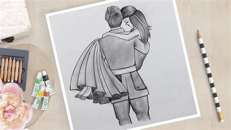 Discover 73+ cute couple pencil sketch latest - seven.edu.vn