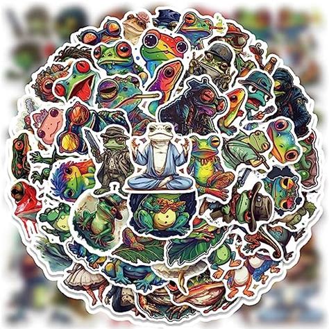 Amazon.com: 50 PCS Trippy Frog Stickers,Aesthetic Stickers for Adults ...