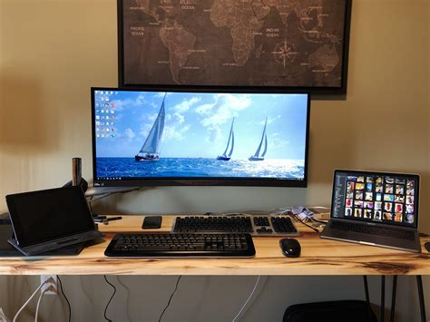 My humble setup. Acer Predator X34 connected to a CalDigit USB-C Pro ...