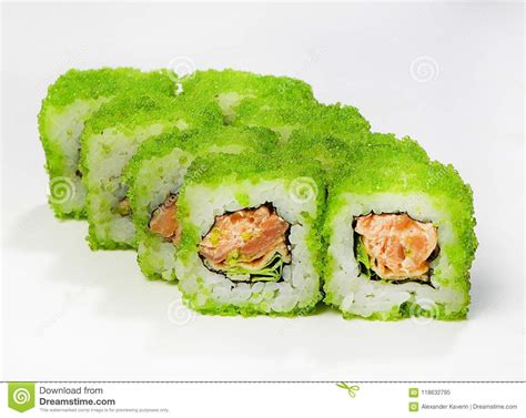 Rolls Tobiko, Salmon in Teriyaki Sauce, Iceberg Salad, Scrambled Eggs ...