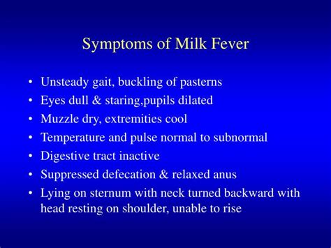 PPT - Milk Fever PowerPoint Presentation - ID:661278