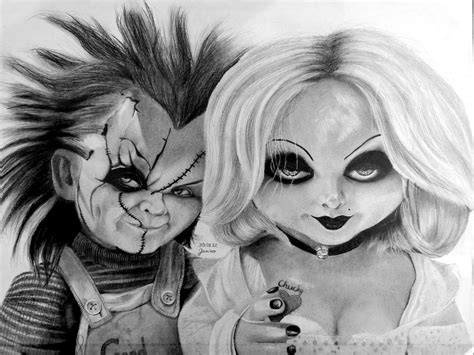 Chucky And Tiffany Drawing