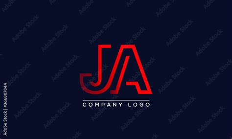 Creative Letters JA Logo Design Vector Template. Initial Letters JA ...