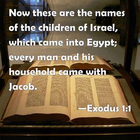 Exodus 1:1 Now these are the names of the children of Israel, which ...