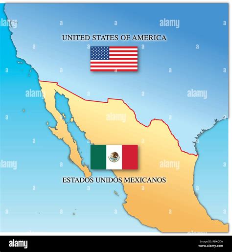 Map Of Usa And Mexico Borders