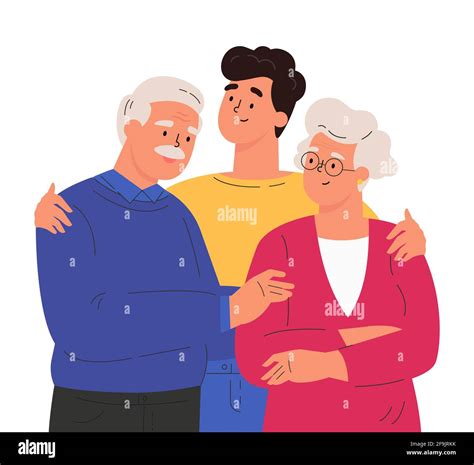 Portrait of happy family hugging each other Stock Vector Image & Art ...