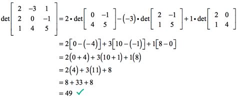 The Formula of the Determinant of 3×3 Matrix | ChiliMath