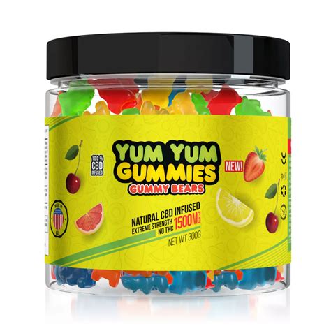 Yum Yum Gummies 1500mg CBD Infused Gummy Bears | CBD Edibles