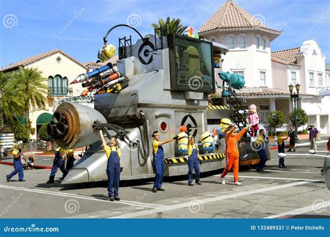 Universal Studios Resort Parade Minions Characters Editorial ...