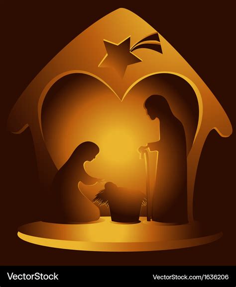 Nativity scene Royalty Free Vector Image - VectorStock