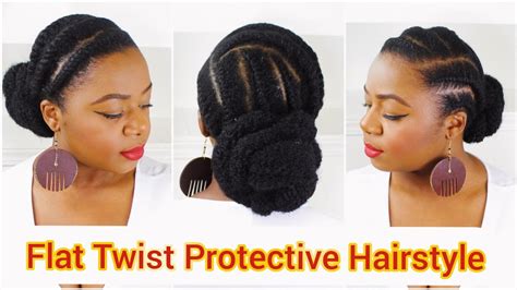 FLAT TWIST PROTECTIVE HAIRSTYLES FOR SHORT/MID LENGTH HAIR - 4C ...