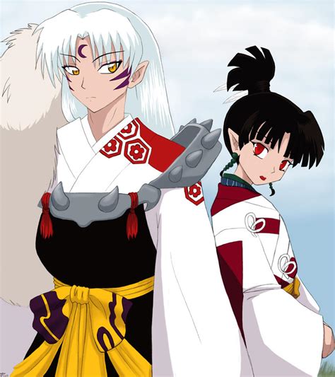 Sesshomaru and Kagura by nalina on DeviantArt