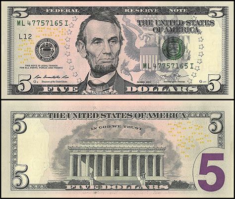 Banknote World Educational > United States > United States 5 Dollars ...