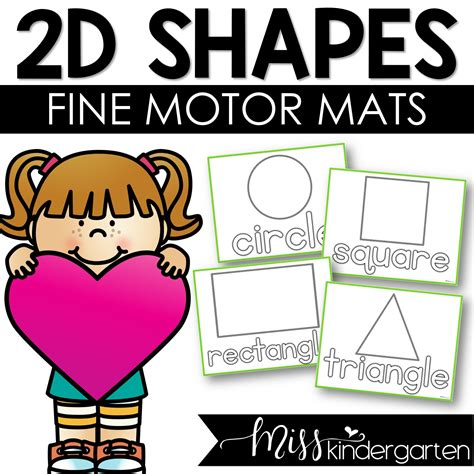 Free Playdough Mats 2D Shapes - Miss Kindergarten