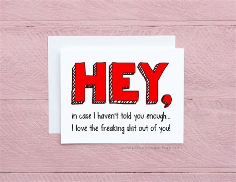 Funny I love you card Funny Friendship card Funny | Etsy