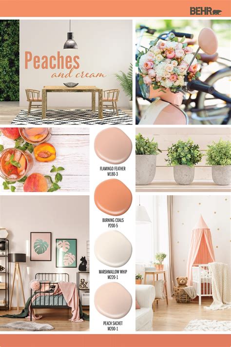 Peaches and Cream Color Palette | Colorfully BEHR | Peach rooms, Peach ...