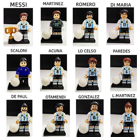 LEGO World Cup 2022 Argentina Football TeamBuilding Blocks Toys Murah ...