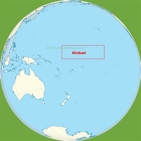 Kiribati location on the Pacific Ocean map - Ontheworldmap.com