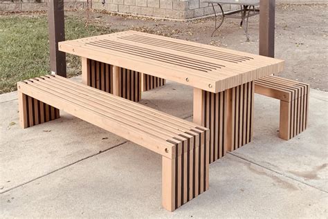 Simple Picnic Table Plans 2x4 Outdoor Furniture DIY, Easy to Build ...