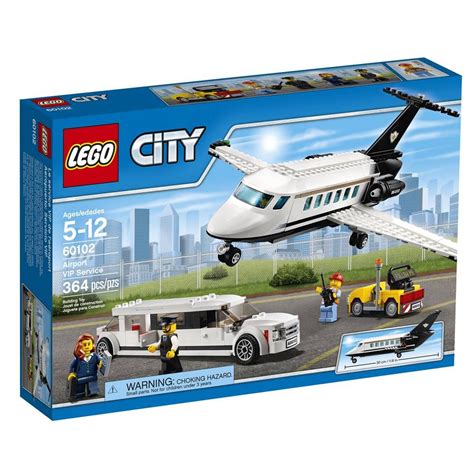 a lego city set with an airplane and vehicles