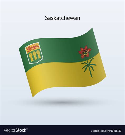 Canadian province of saskatchewan flag waving form