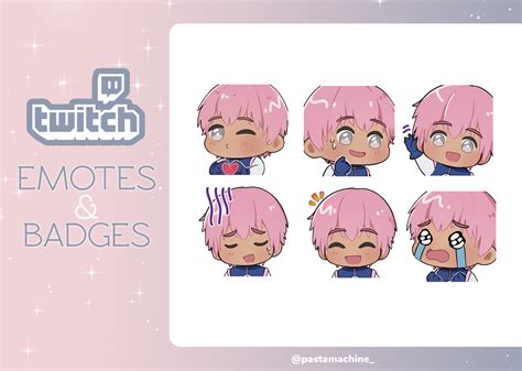 6 Twitch Emotes pack - Artists&Clients