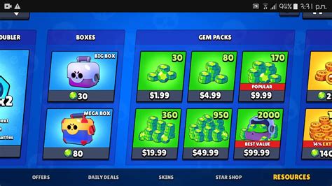 Buying GEMS in brawl stars - YouTube