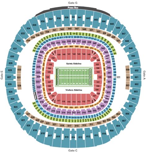 New Orleans Superdome Seating Chart For Saints Games | Review Home Decor