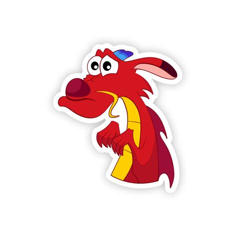 Mulan Mushu Sad Face Sticker – stickermirchi.com