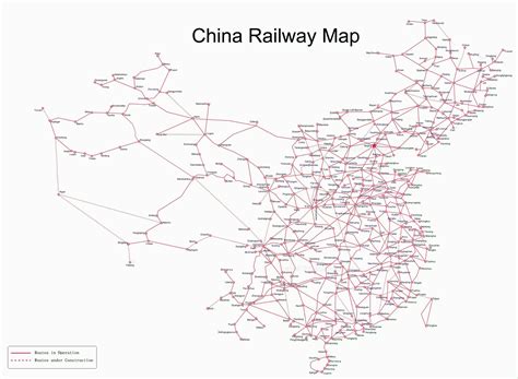 China Railway Maps, 2018 Train Map of High Speed Rail, PDF Download