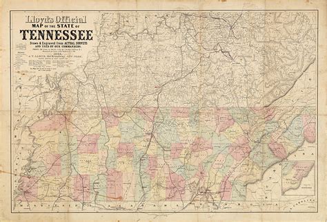 Important Civil War-era maps of Tennessee and Georgia, with unique ...