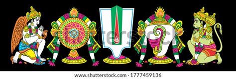 Lord Vishnu Symbols Vector Stock Vector (Royalty Free) 1777459136