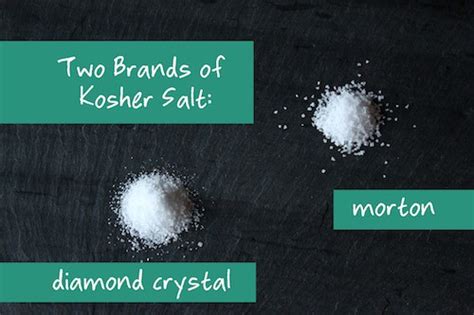 Kosher Salt: Diamond Crystal and Morton