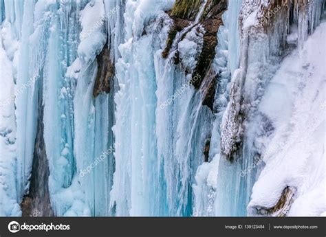 Plitvice lakes winter waterfalls Stock Photo by ©dbajurin 139123484