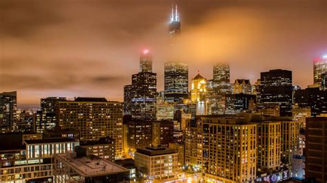 Foggy cityscape wallpaper - backiee