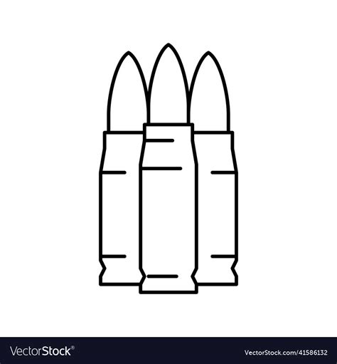 Boat tail bullet line icon Royalty Free Vector Image