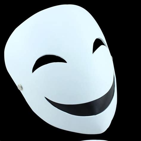 Creepy Smiley Face Ghost White w/ Black Mask | Clown mask, Full face ...