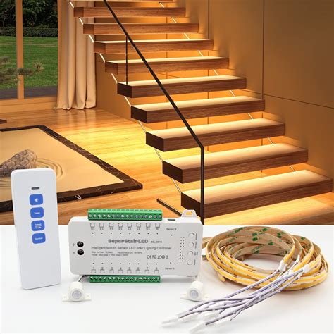 SuperStairLED Intelligent Motion Sensor LED Stair Lighting Complete Set ...