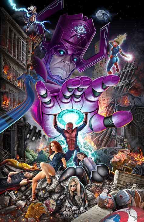 ArtStation - Fate of the World: Spiderman vs Galactus