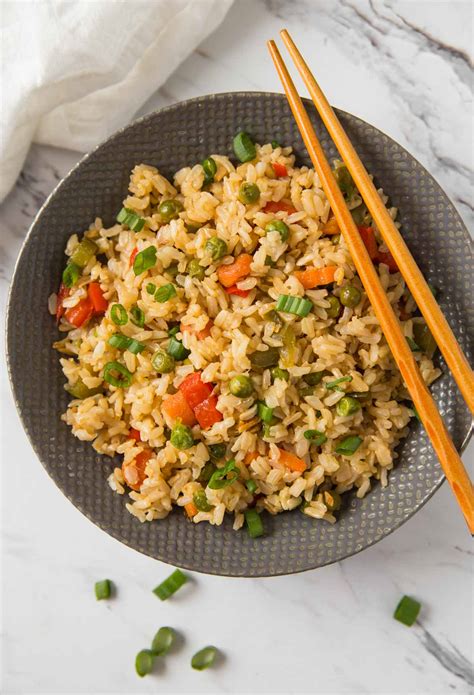 Healthy Fried Brown Rice With Vegetables | Asian Fried Rice