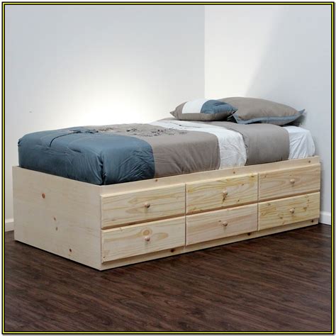 Bed Frame With Drawers Twin - Bedroom : Home Decorating Ideas #vPkNDzx82Y