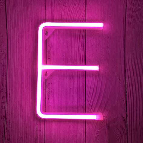 Buy ENUOLI LED Letter Neon Lights Pink Neon Sign Light Up Marquee ...