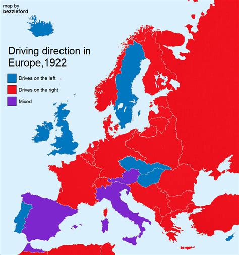 Driving Map Of Europe - Map Of Farmland Cave