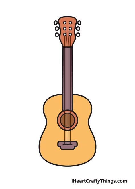 Guitar Drawing — How To Draw A Guitar Step By Step